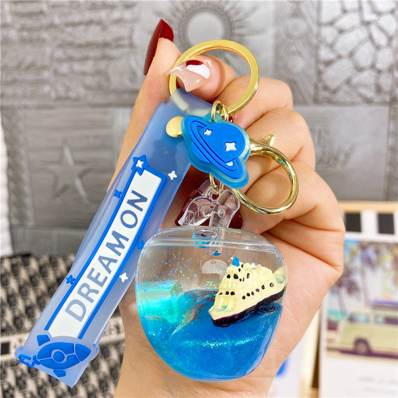 Wholesale Into Oil Boat Drift Bottle Acrylic Keychains